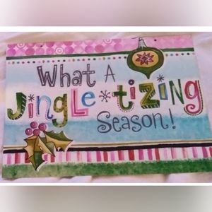 What a Jingle-tizing Season Metal Sign 12 X 9 inches